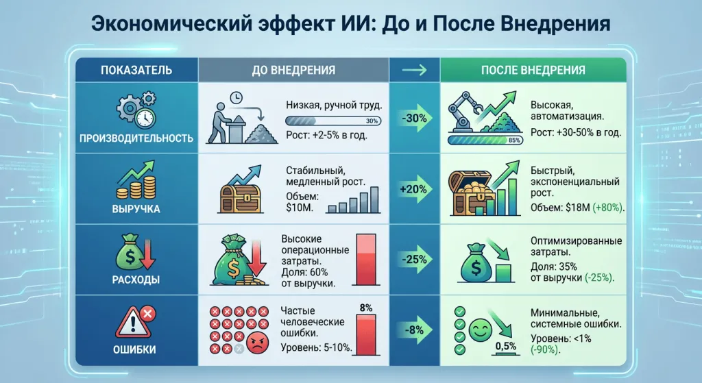 до внедрения ии и после
