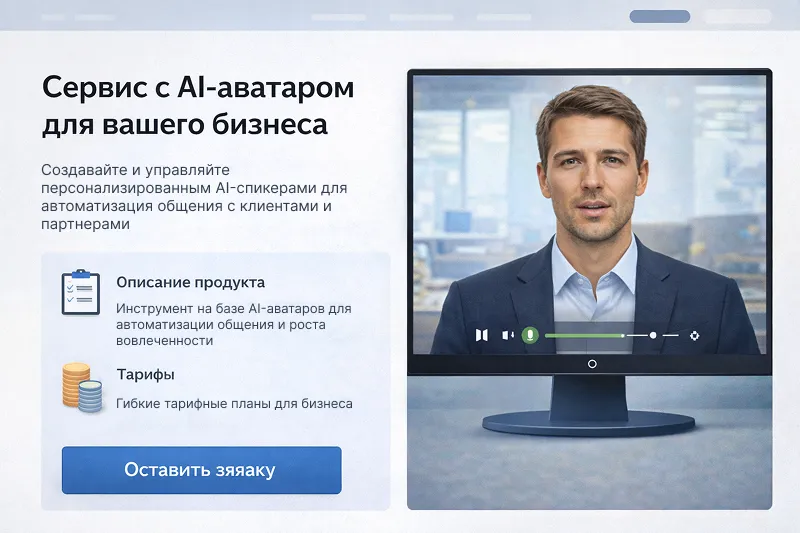 создать сайт с ии аватаром